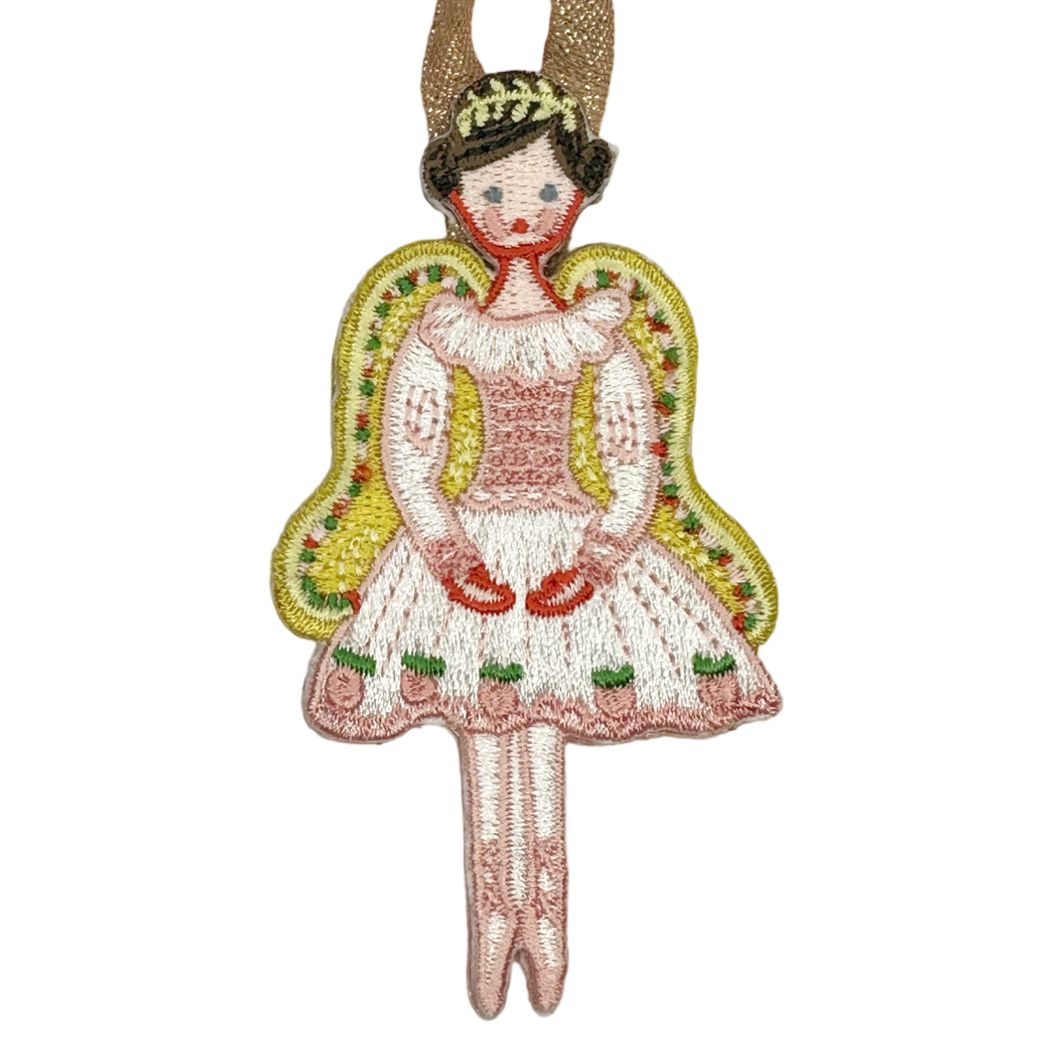 Nutcracker Embroidered Ornament Harlequin Doll Tricia Lowenfield Design