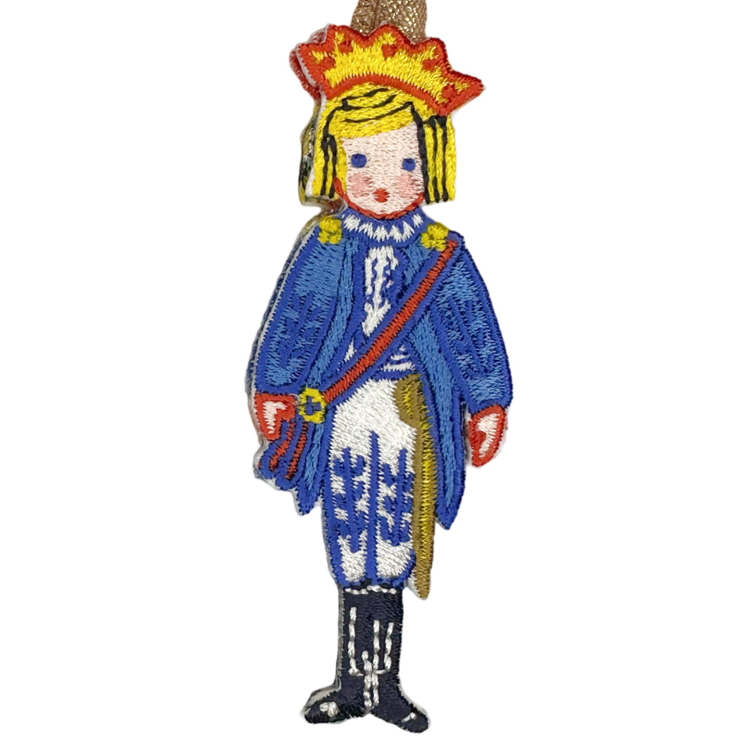 Nutcracker Embroidered Ornament - Clara and Prince - Premium  from Tricia Lowenfield Design 