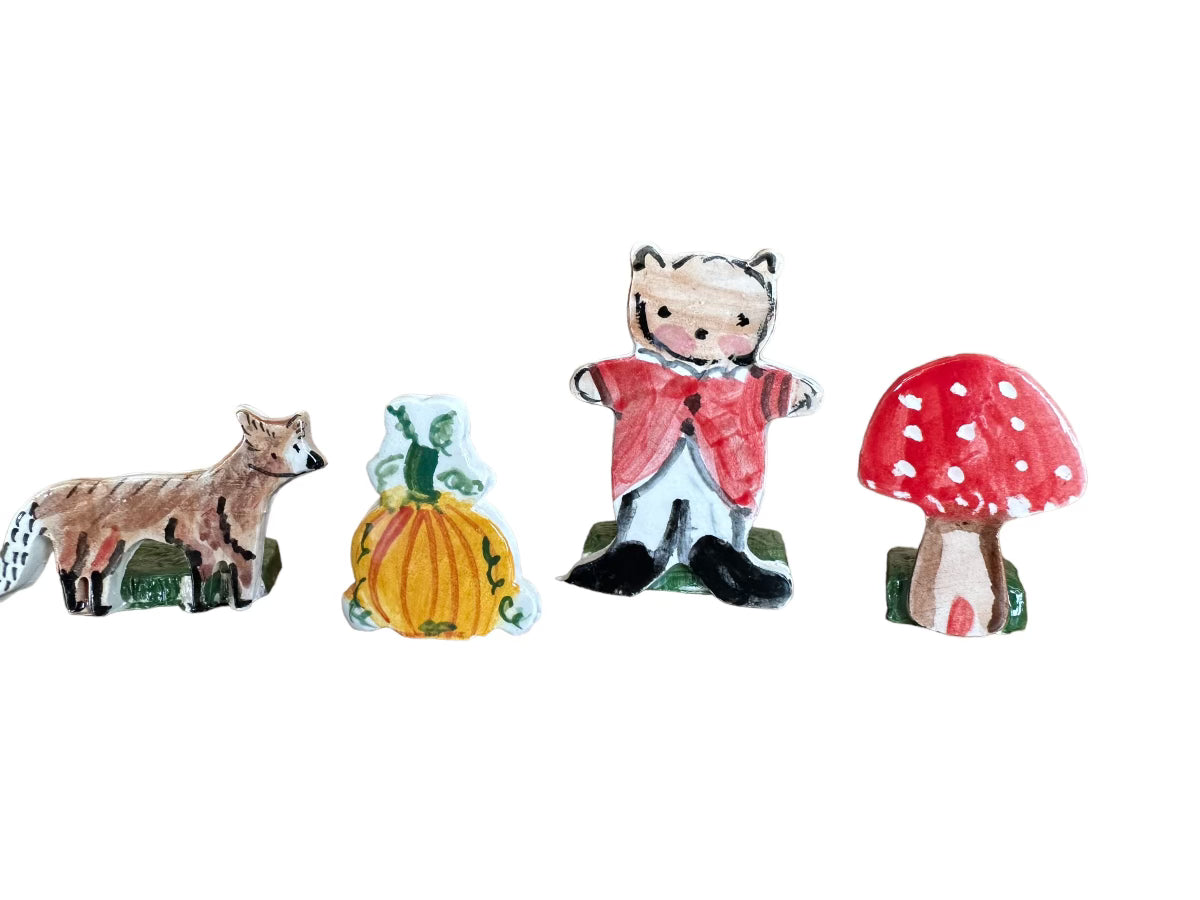 Thanksgiving Vignette - 4 pieces - Premium Ceramic Figures from Tricia Lowenfield Design 