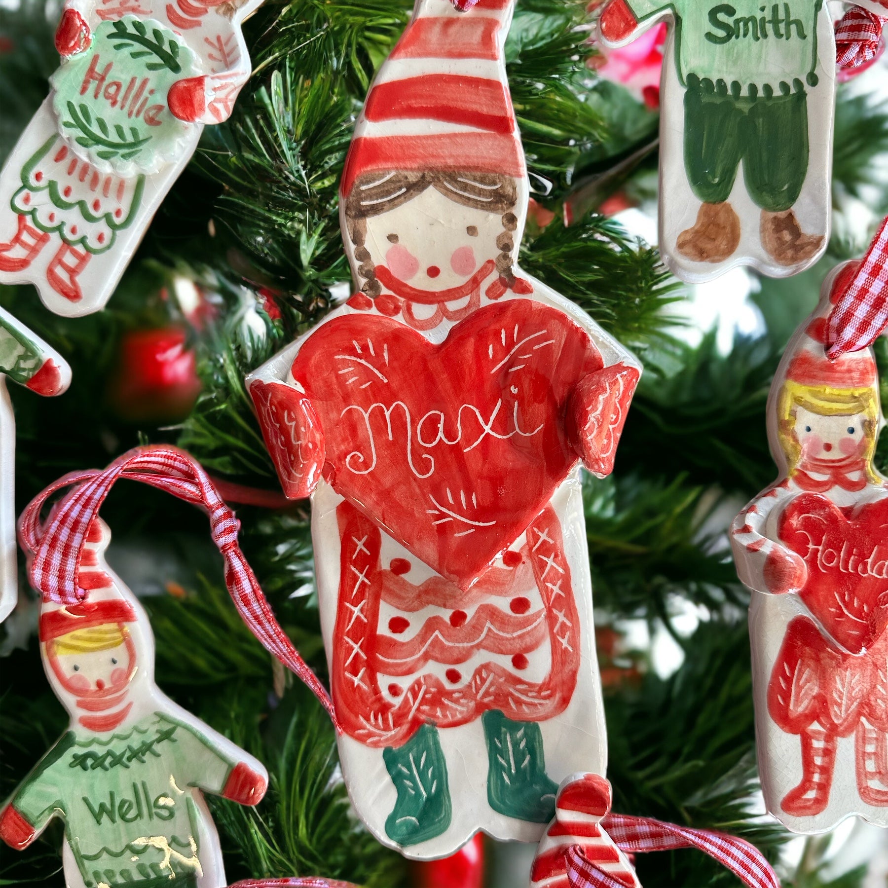 XL Christmas Ornament - Red Girl