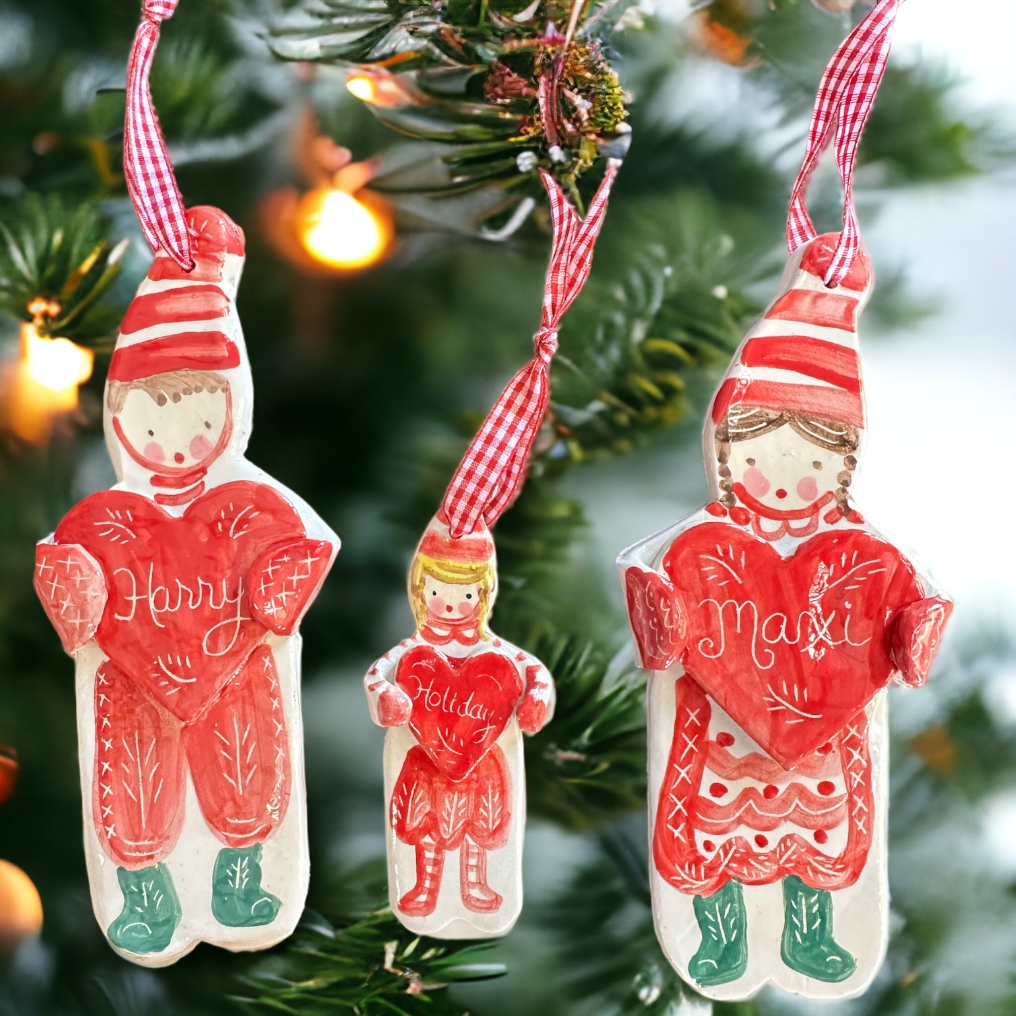 XL Christmas Ornament - Red Girl - Premium  from Tricia Lowenfield Shop 