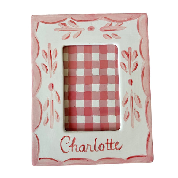 Pink Froyd/サインフォト Ceramic Frame - Pink | Handmade from Tricia Lowenfield Design