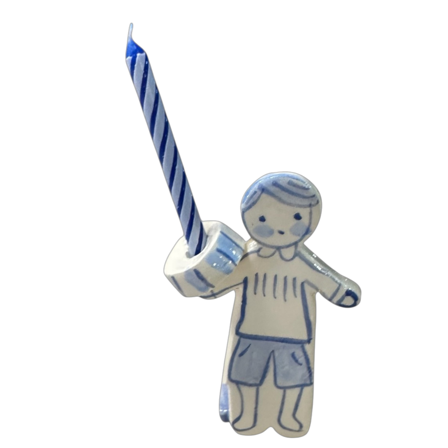 Cake Topper - Boy (Blue/white) - Premium Cake Topper from Tricia Lowenfield Design 