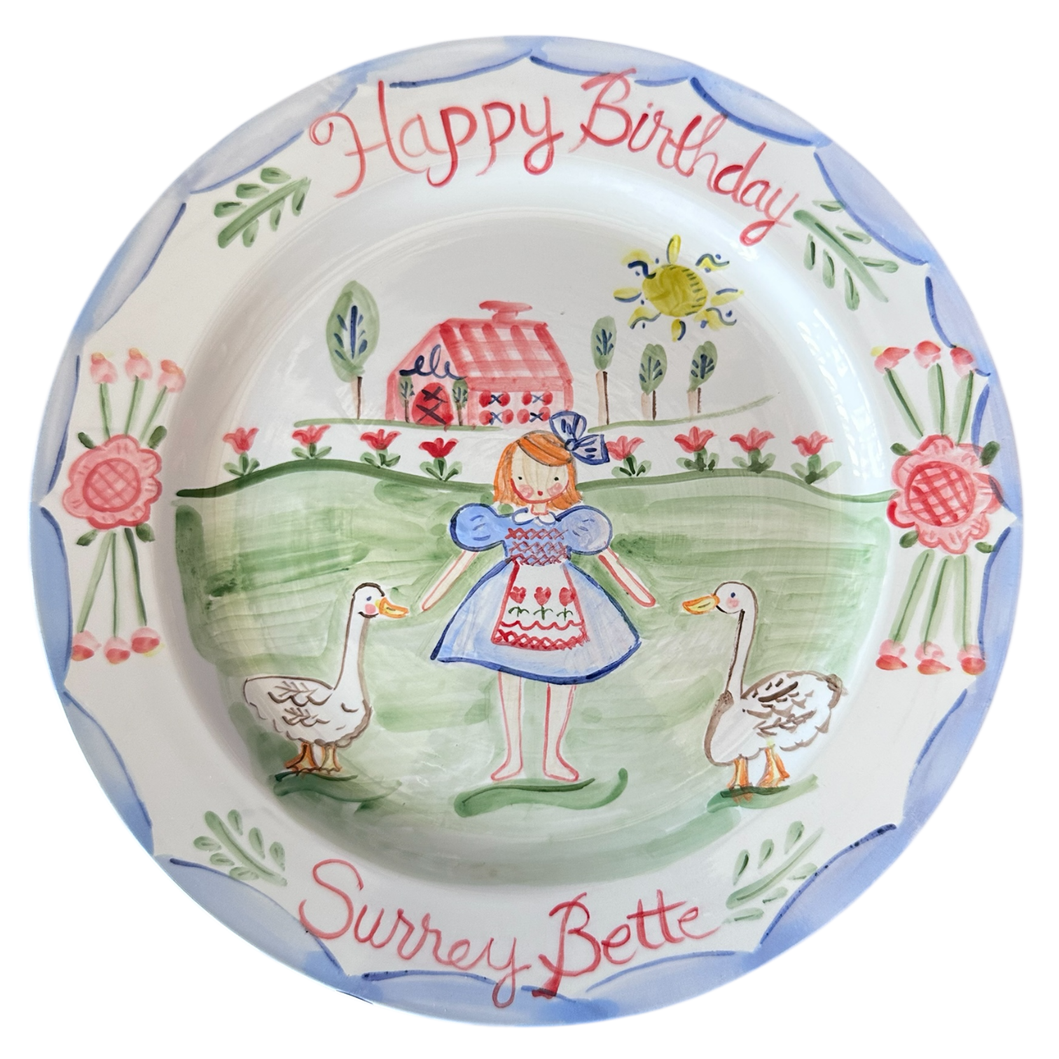 Surrey Bette Birthday Plate