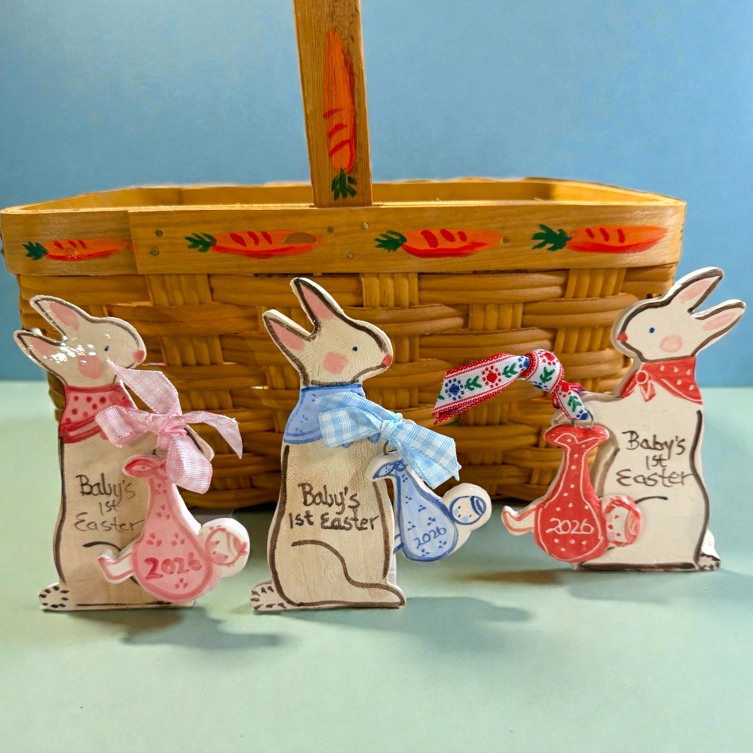 Baby's First Easter ornament - Blue