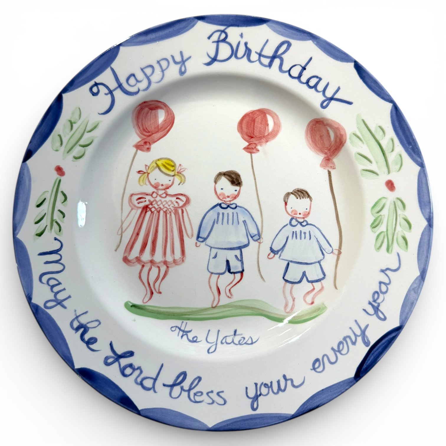 Yates Happy Birthday Plate (for multiple children)