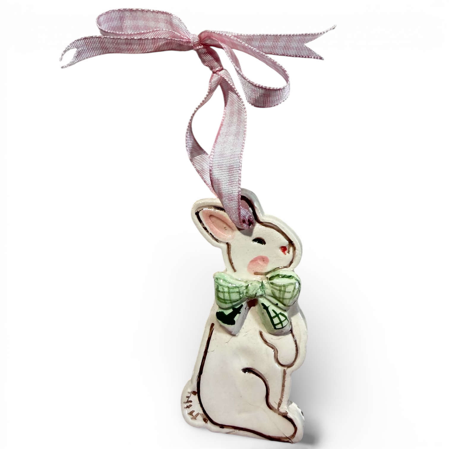 Easter ornament - Green Sitting Bunny