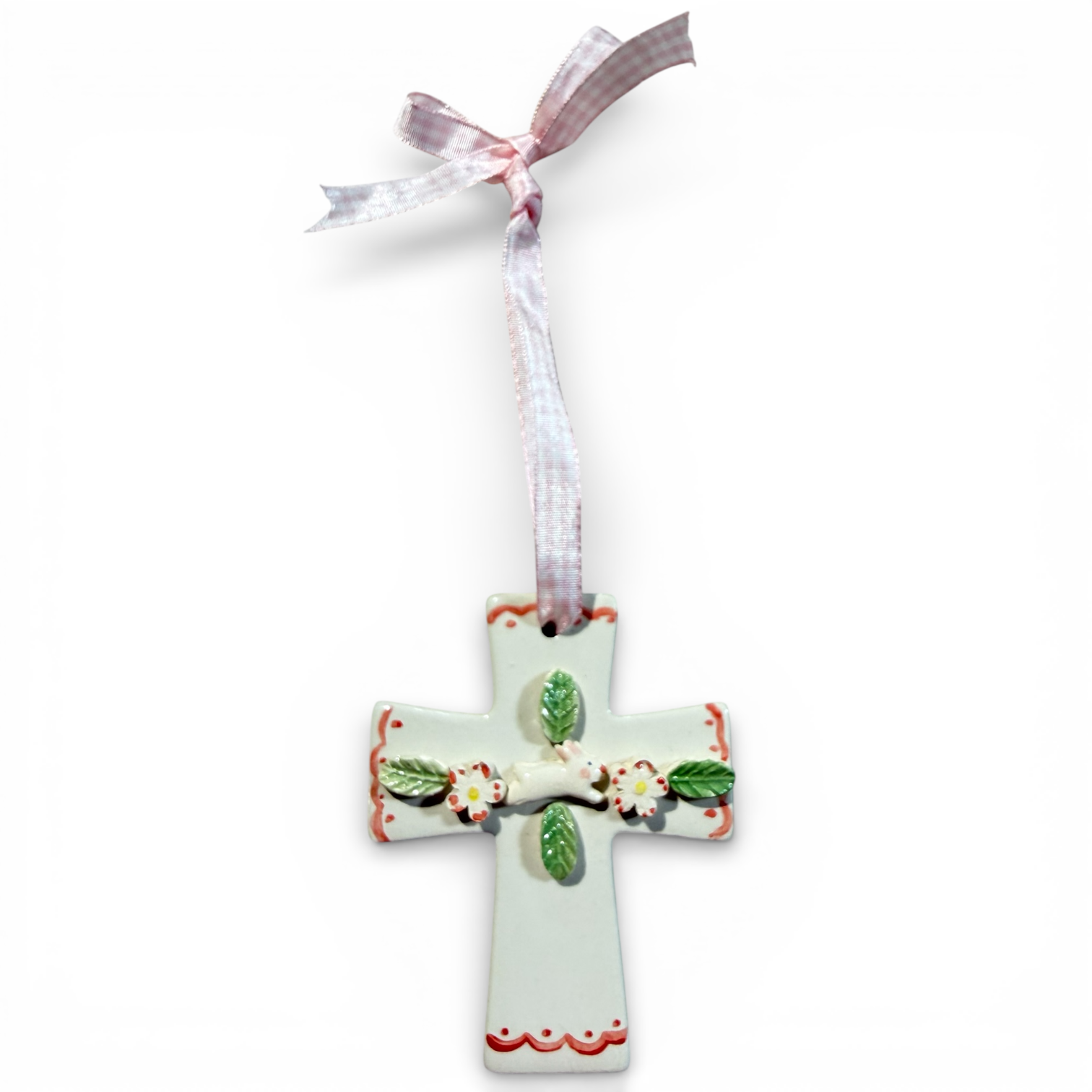 Easter ornament - Cross with Bunny