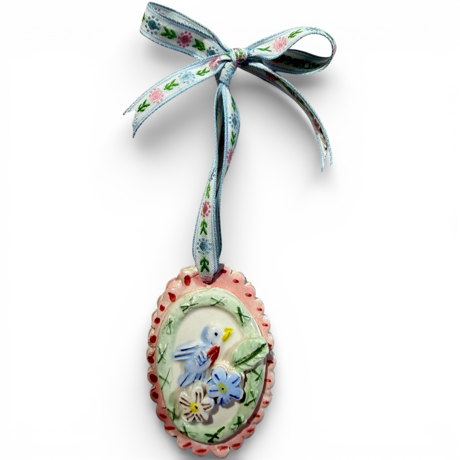 Easter ornament - Scalloped Bluebird