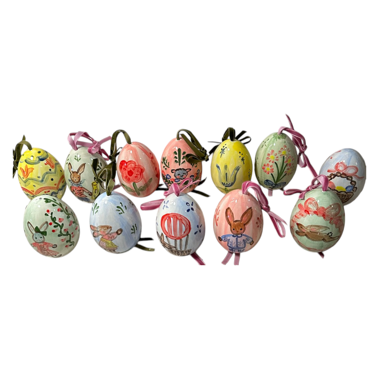 Dozen Handpainted Easter Eggs - Premium  from Tricia Lowenfield Design 