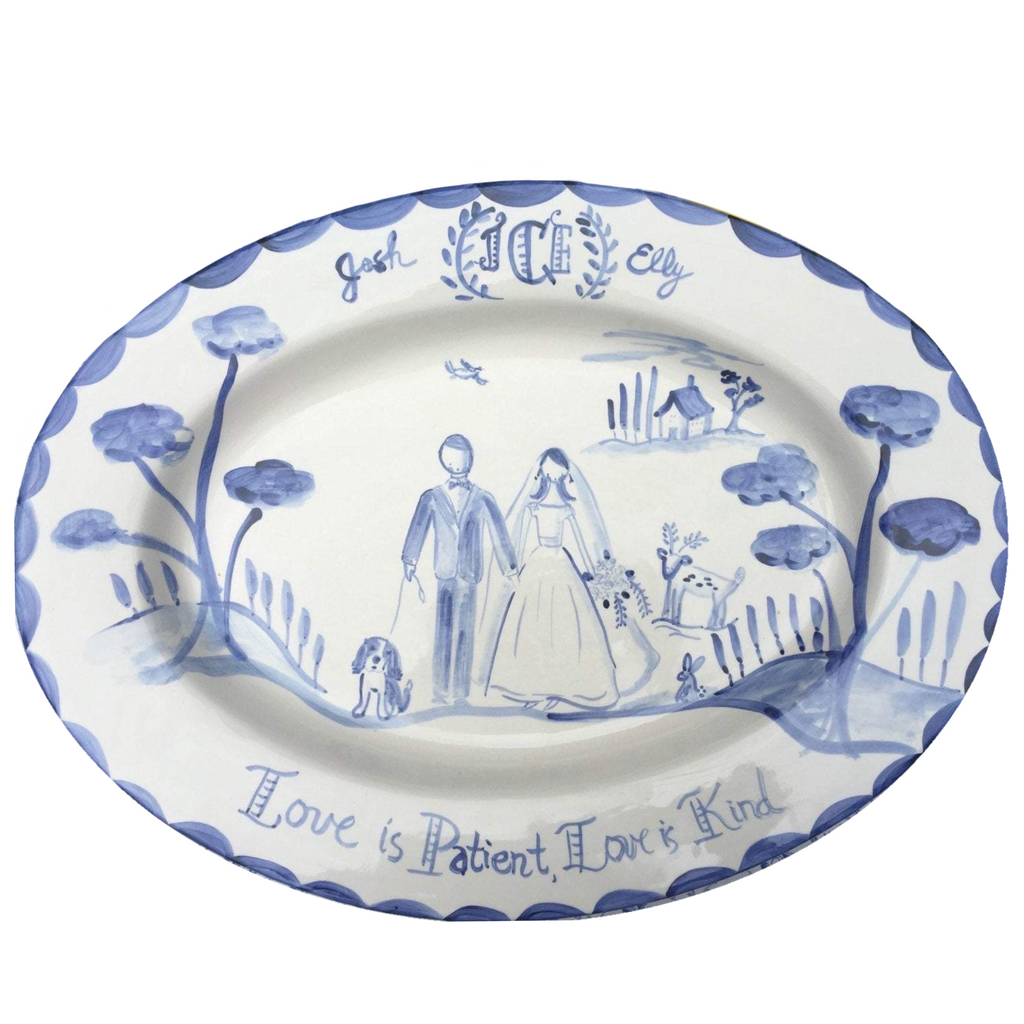Large Custom Platter - Bride and Groom