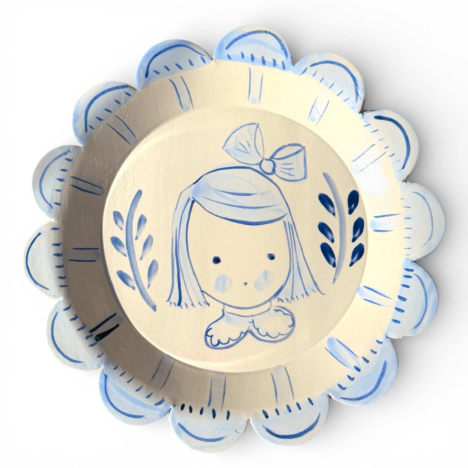 Scalloped Girl Plate