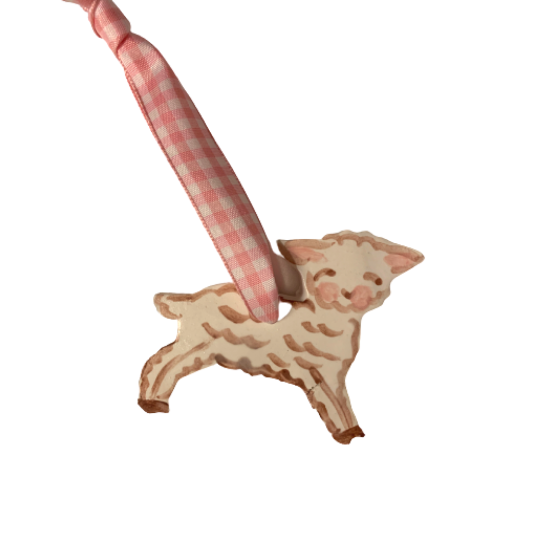 Pink Lamb ornament - Premium  from Tricia Lowenfield Design 