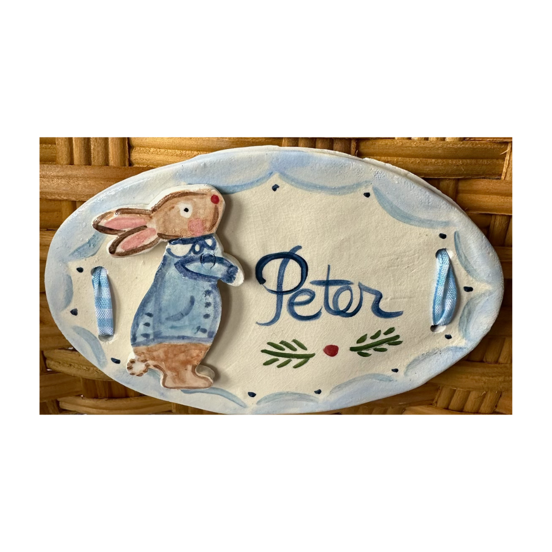 Handpainted Custom Easter Name Plate