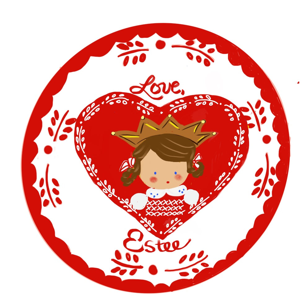 Sticker Gift Tags - Heart Crown Girl or Boy - Tricia Lowenfield Design