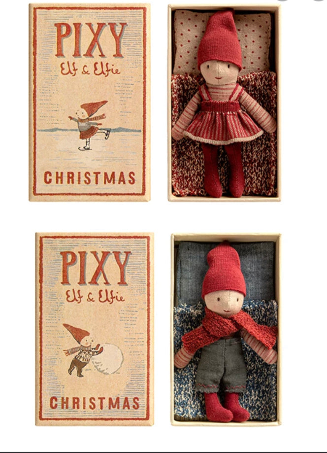 Maileg Christmas Pixie Elfie Boy in Box