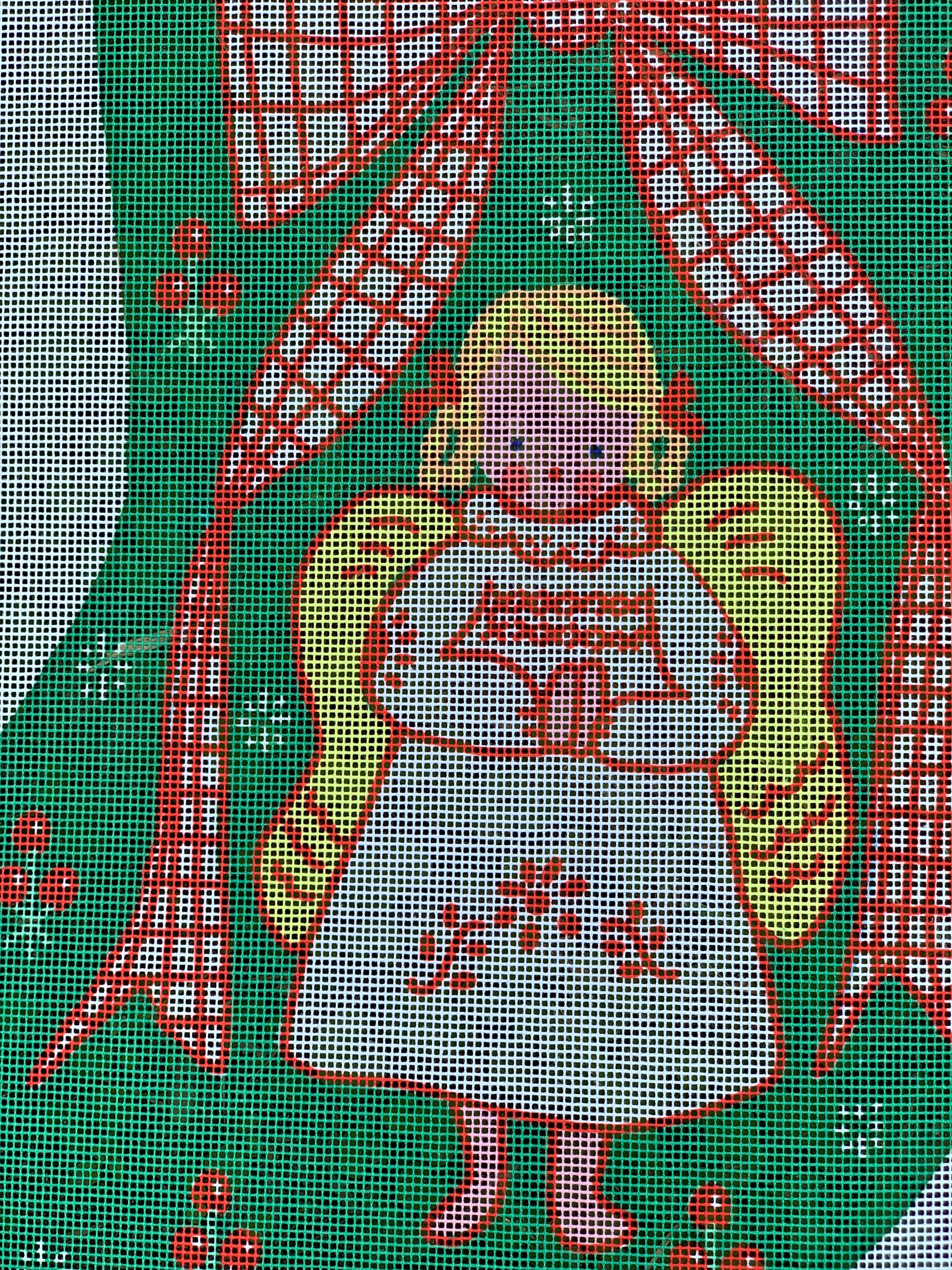 Girl Angel Needlepoint Christmas Stocking Canvas - Premium Needlepoint from Tricia Lowenfield Design 