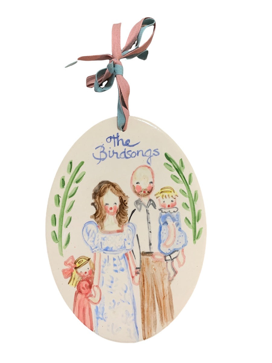 Custom Family Portrait Ornament - Premium  from Tricia Lowenfield Design 