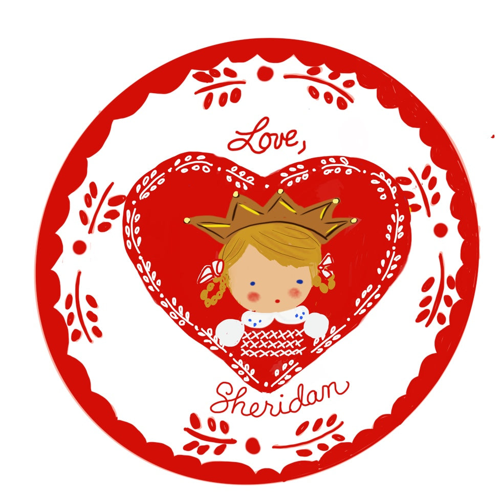 Sticker Gift Tags - Heart Crown Girl or Boy - Tricia Lowenfield Design