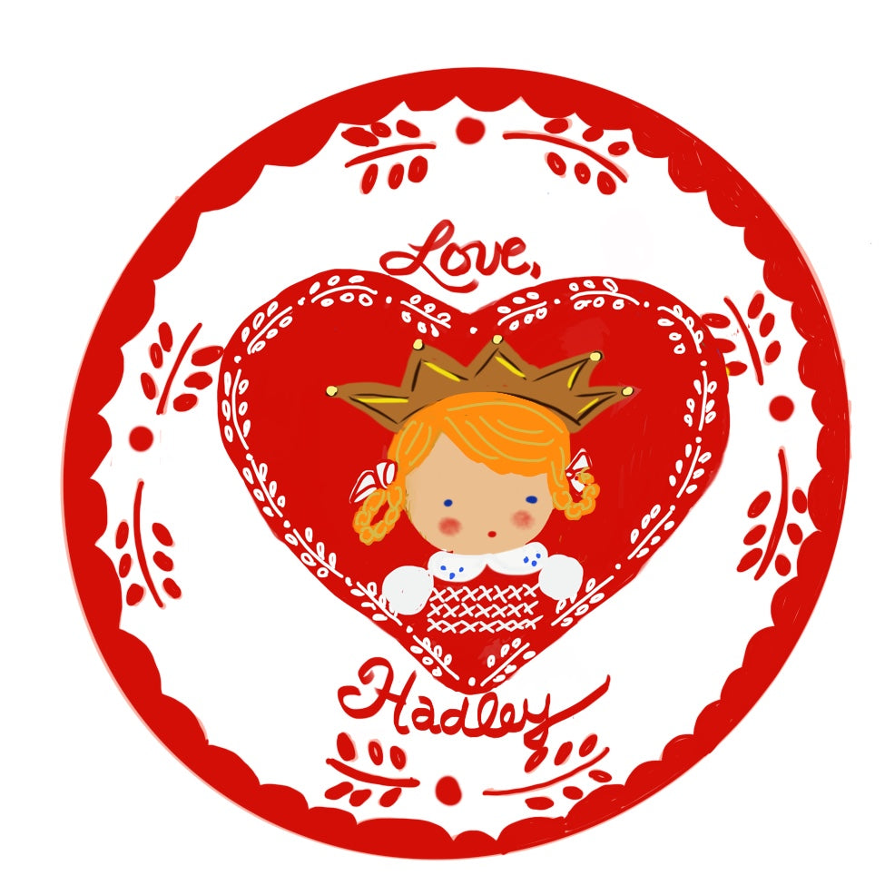 Sticker Gift Tags - Heart Crown Girl or Boy - Tricia Lowenfield Design