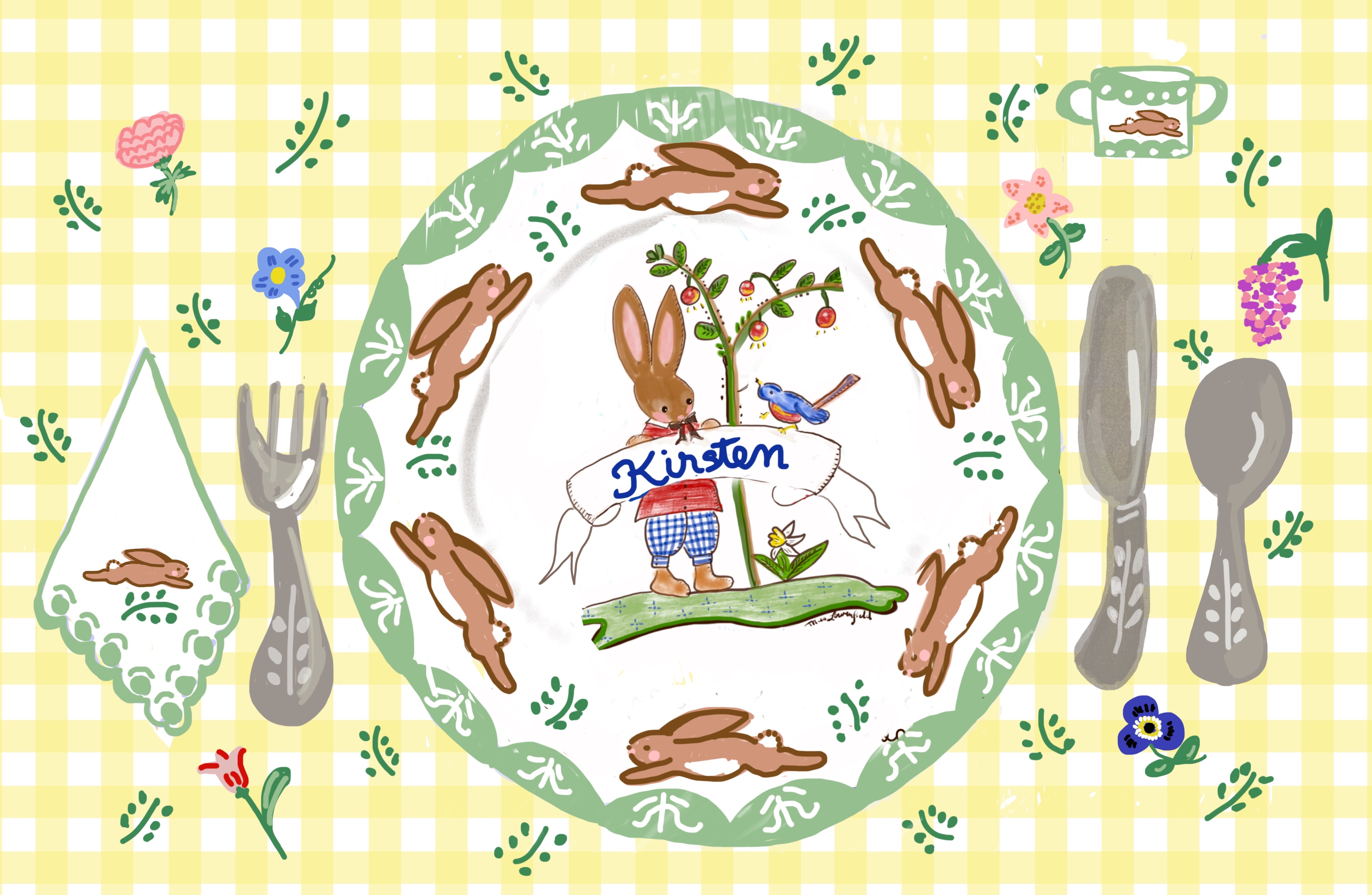 Easter Bunny Placemat (personalized)