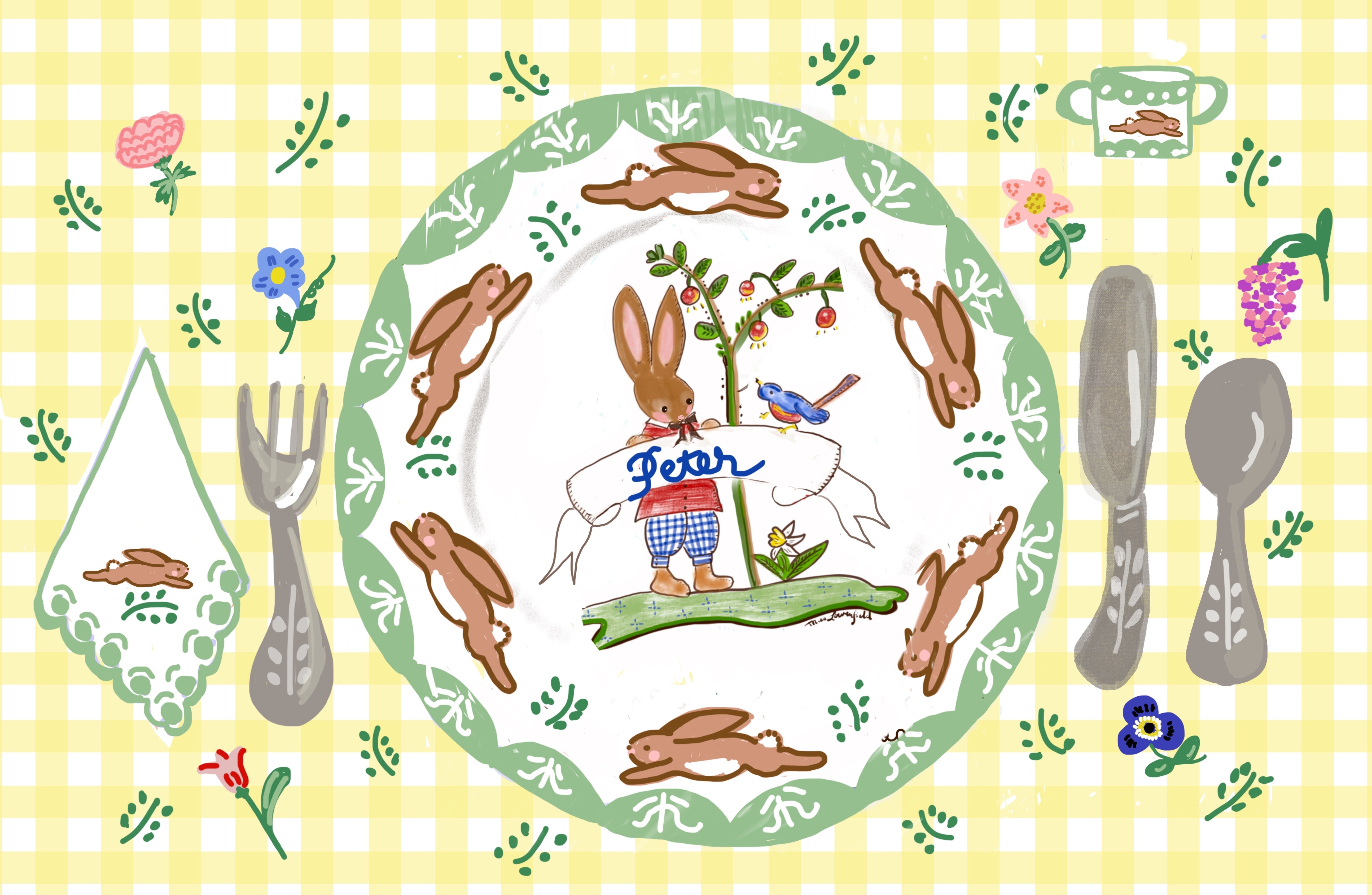 Easter Bunny Placemat (personalized)