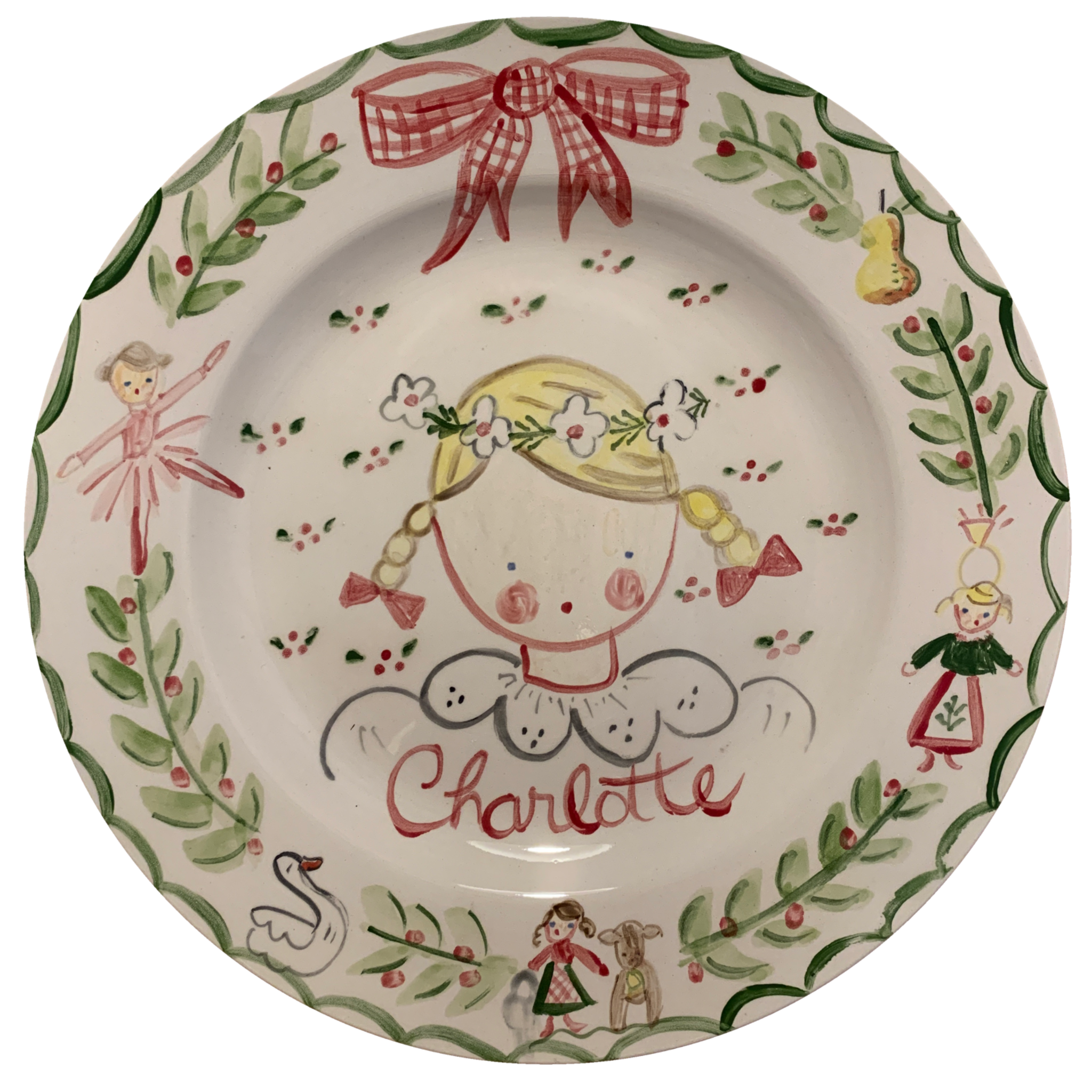 Tricia Lowenfield X The Loveliest Home - 12 Days of Christmas Plate - Girl
