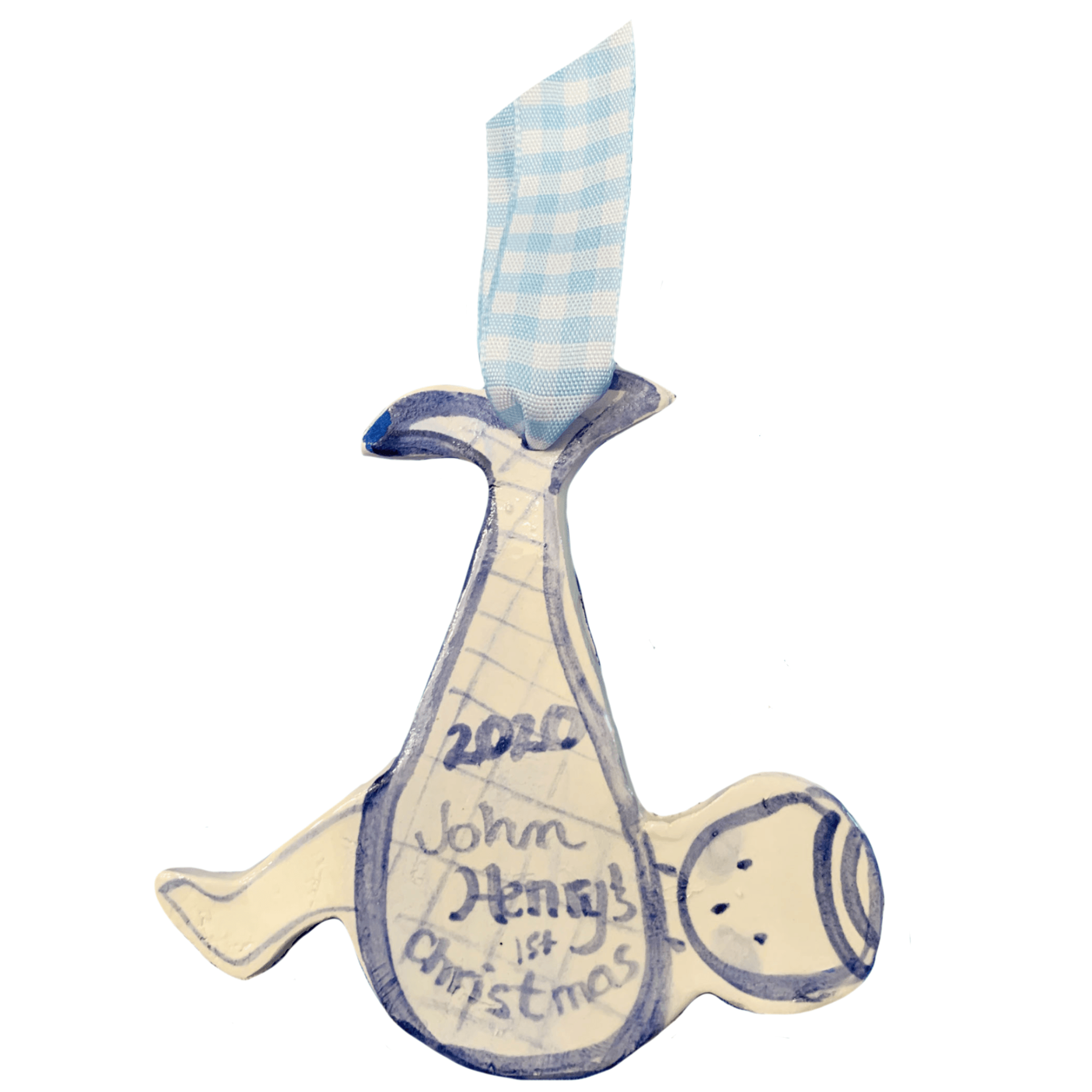 Baby's First Christmas Ornament - blue - Premium  from Tricia Lowenfield Design 