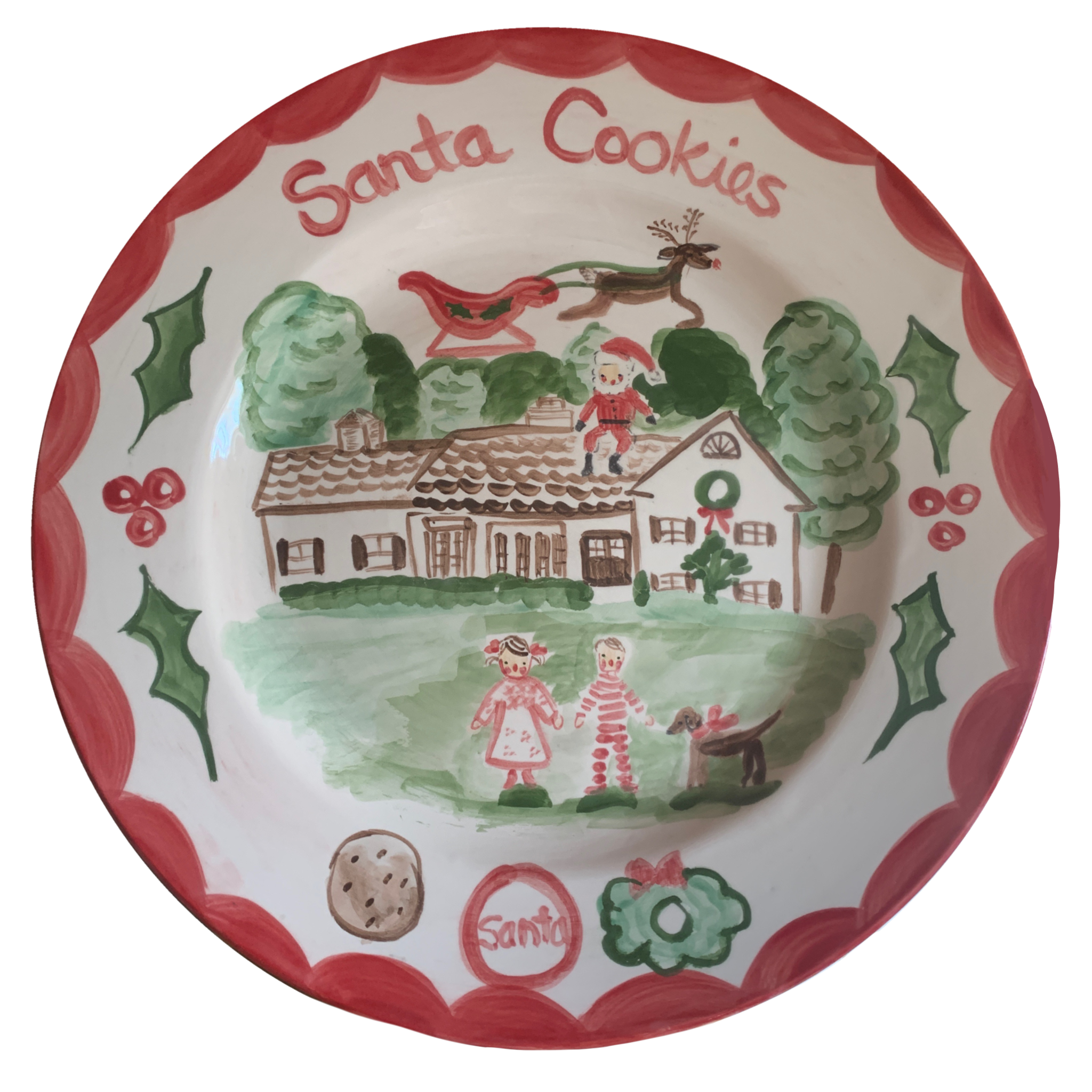 Santa Cookies Plate - Premium  from Tricia Lowenfield Shop 