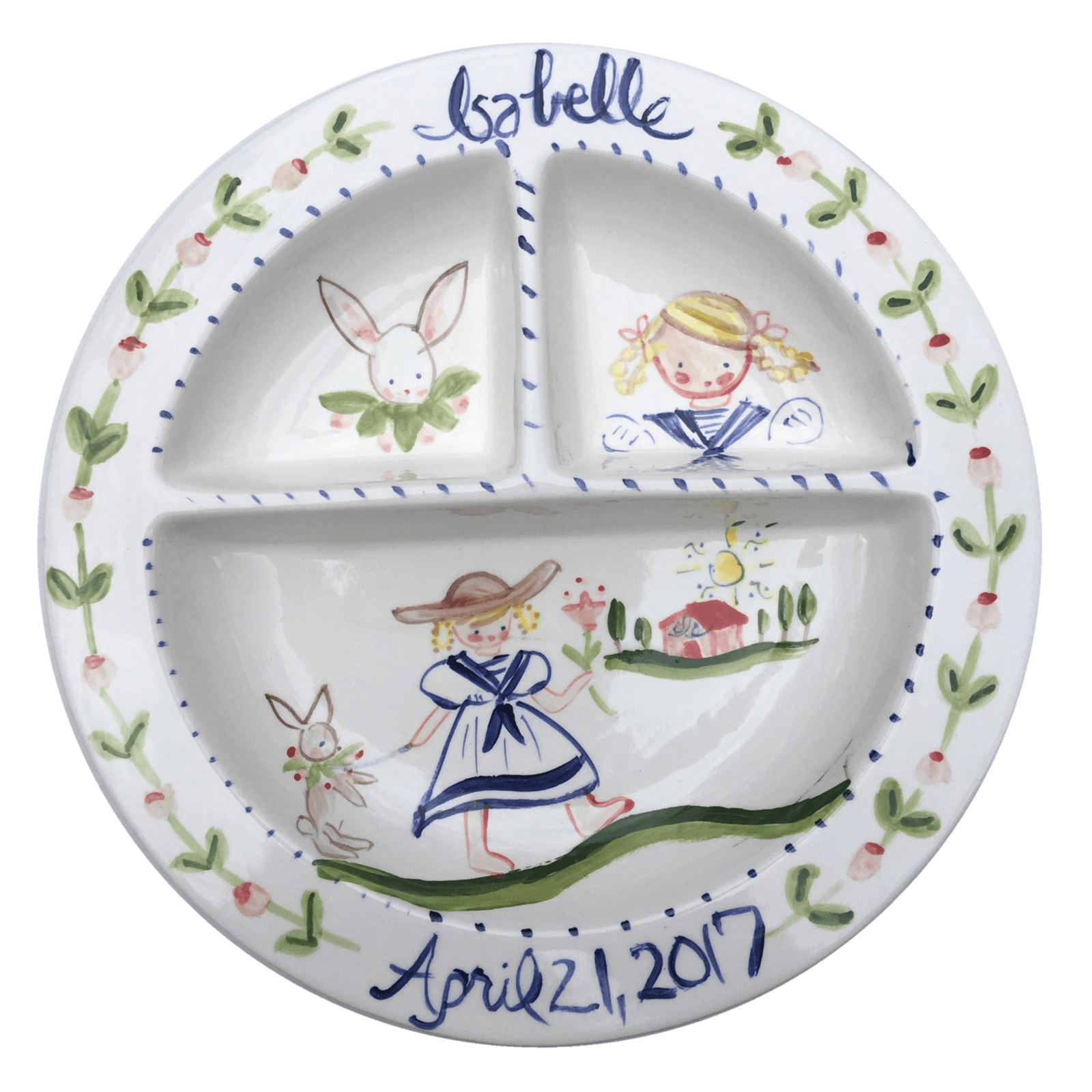 Baby Divided Bowl - Sailor Girl and Bunny