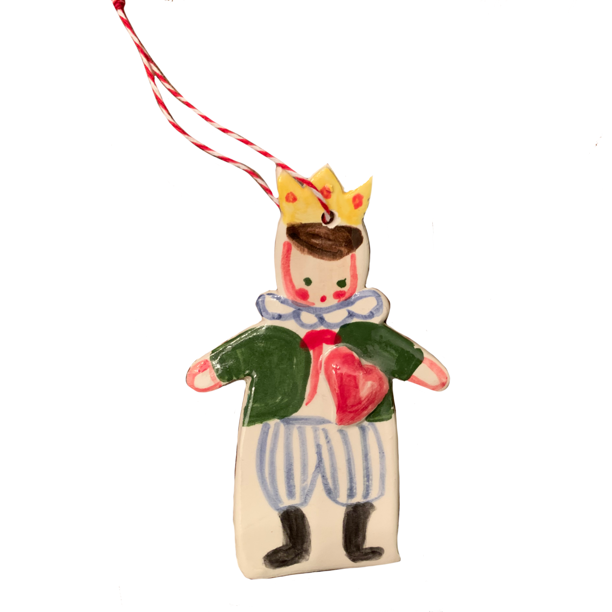 Heart Crown Boy Ornament - Tricia Lowenfield Design
