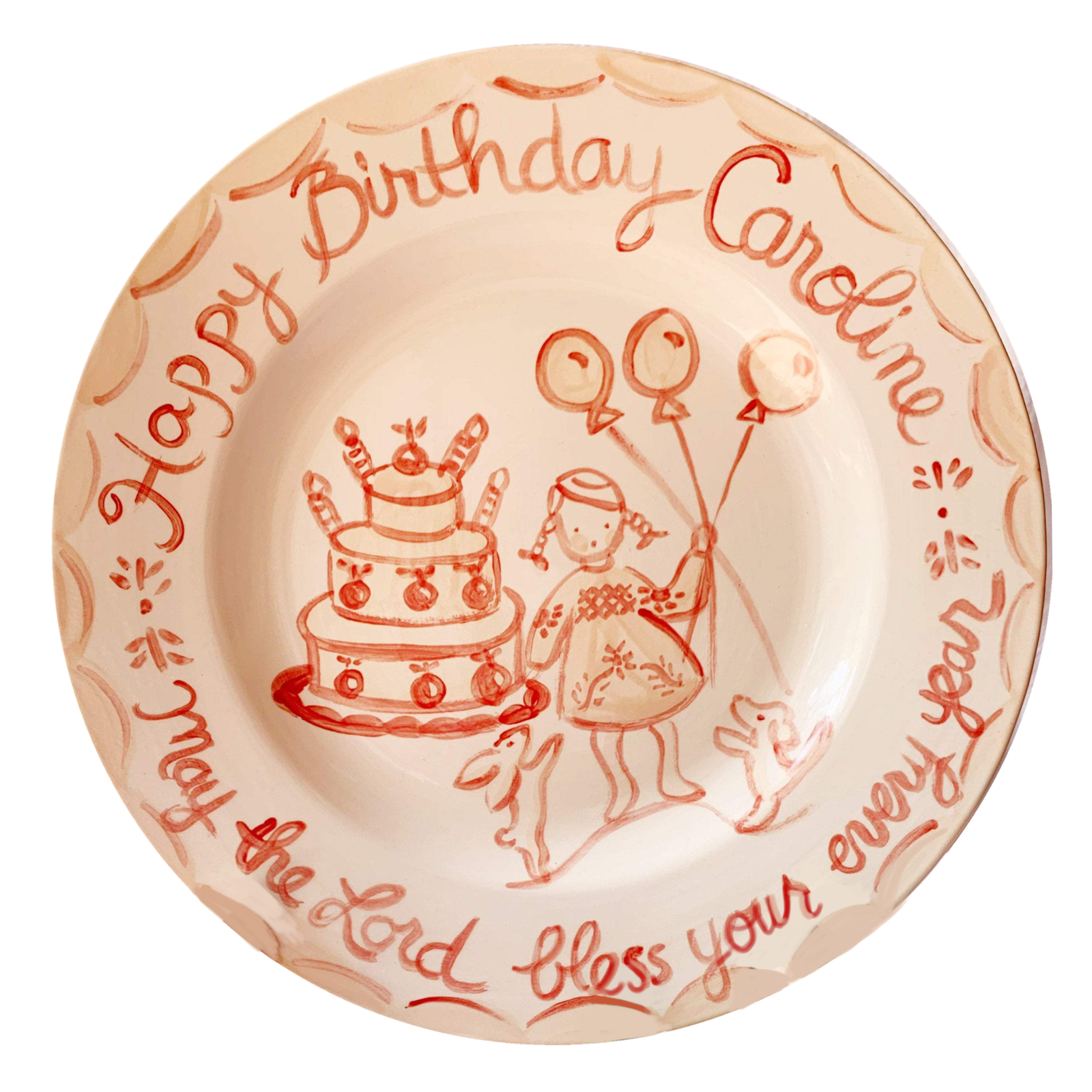 Caroline Birthday Plate