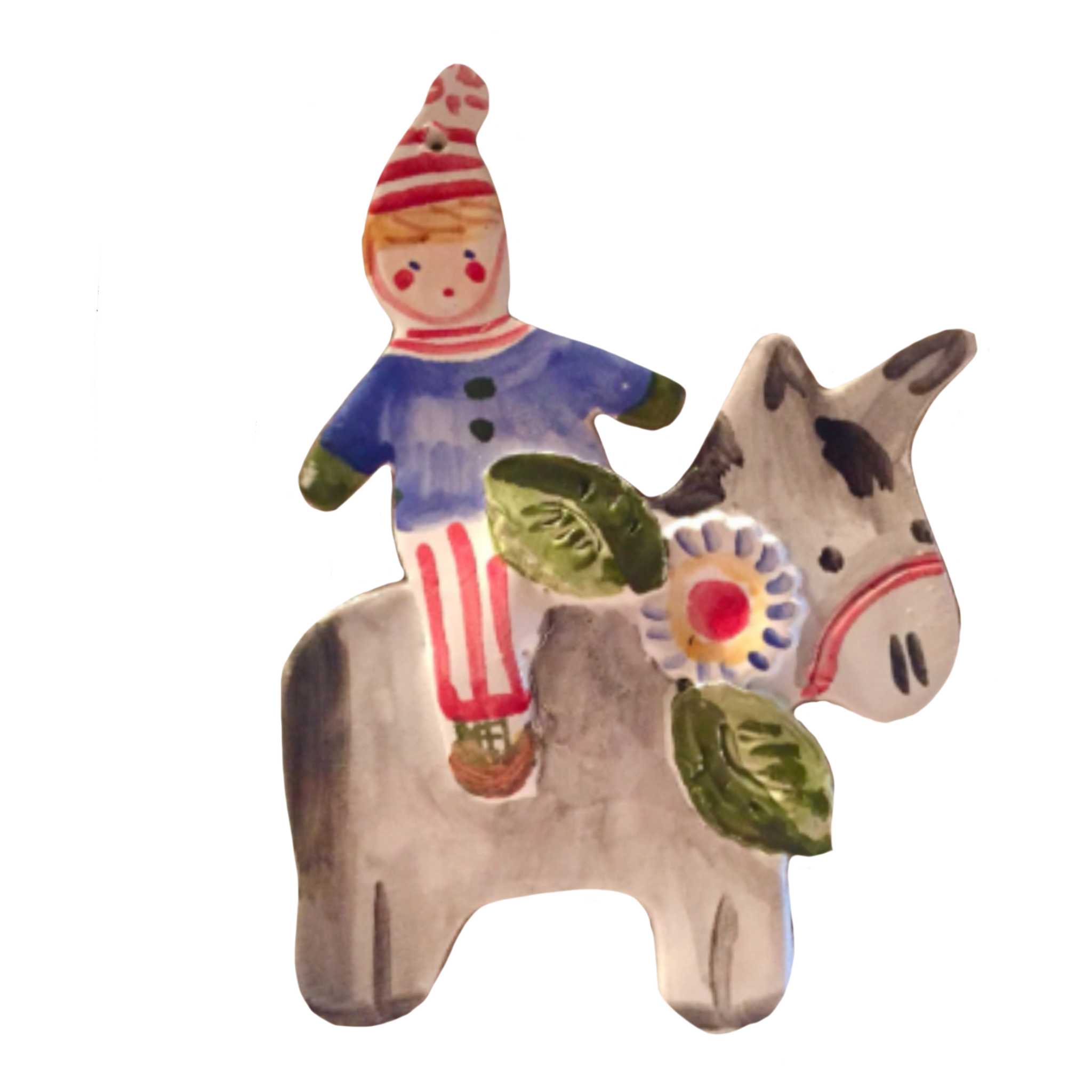 Donkey and Child Ornament