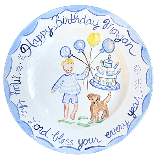 Hand Painted Birthday Plate
