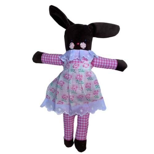 Personalized Bunny Doll- Girl (Brown) - Premium  from Tricia Lowenfield Design 