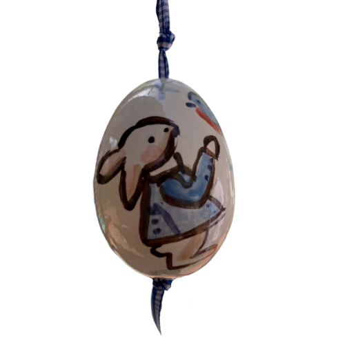 Girl Bunny and Bird Easter Egg - Premium  from Tricia Lowenfield Design 