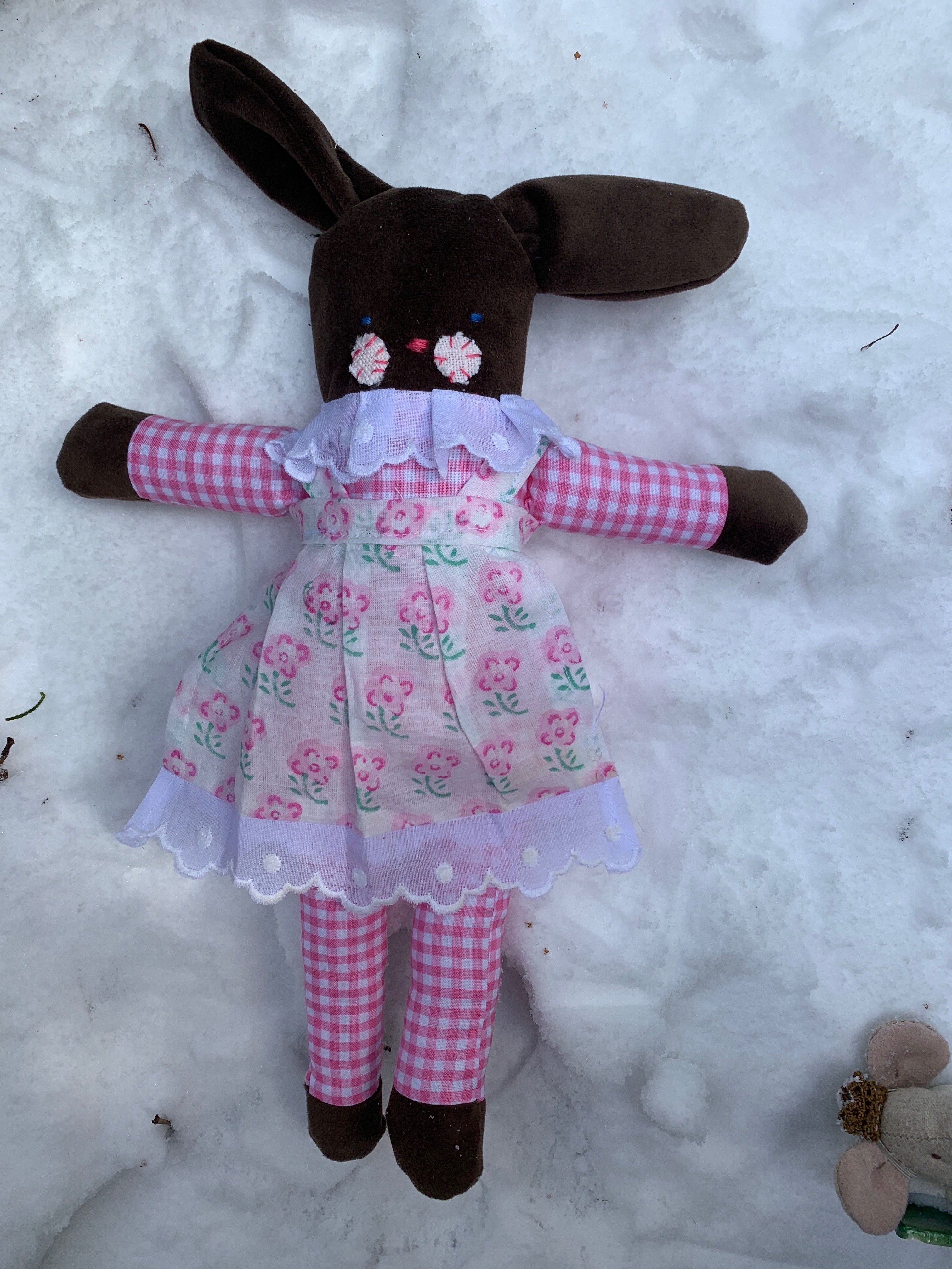 Personalized Bunny Doll- Girl (Brown) - Tricia Lowenfield Design