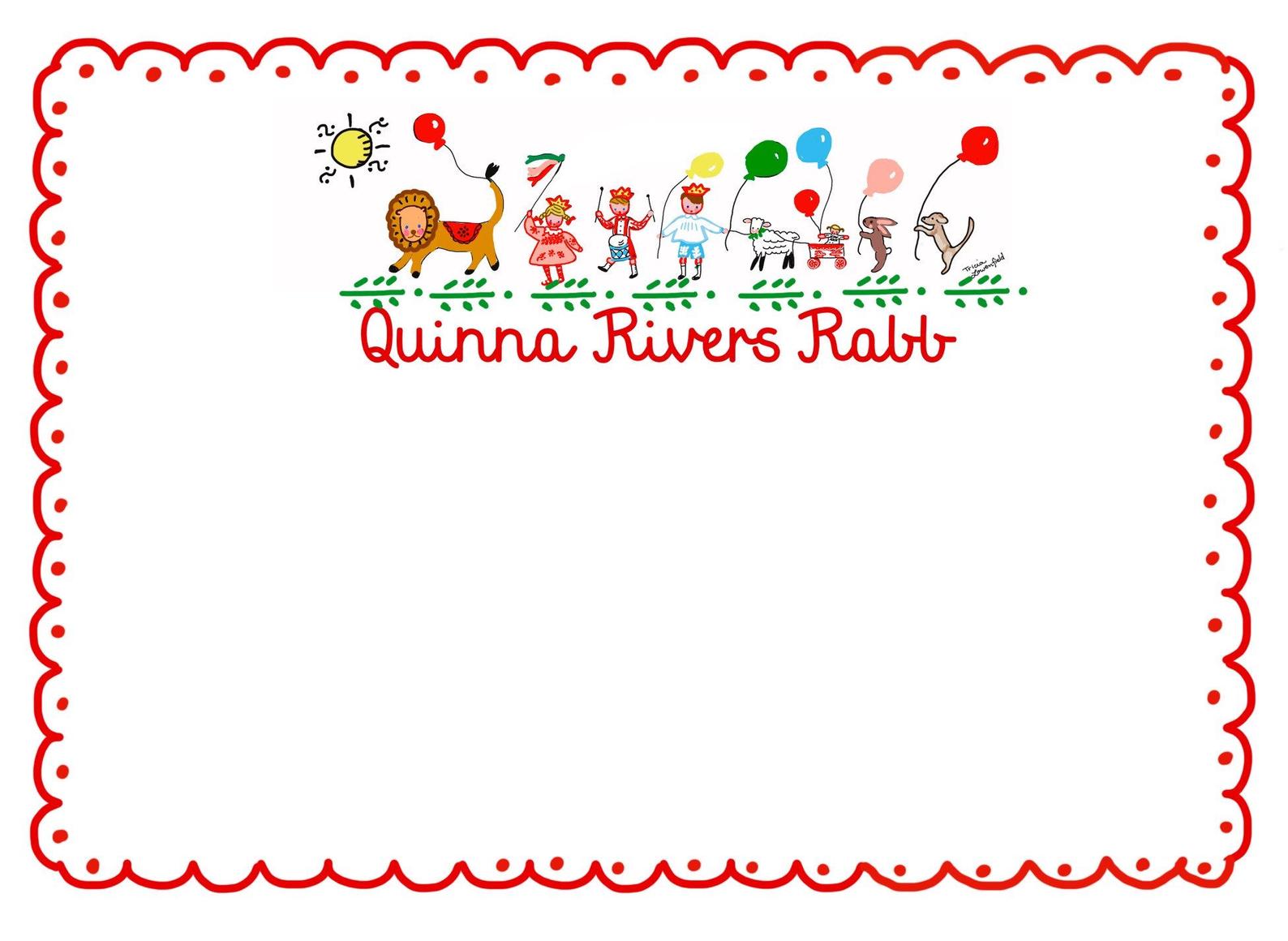 Personalized Notecards with Envelopes - Circus Parade - Tricia Lowenfield Design