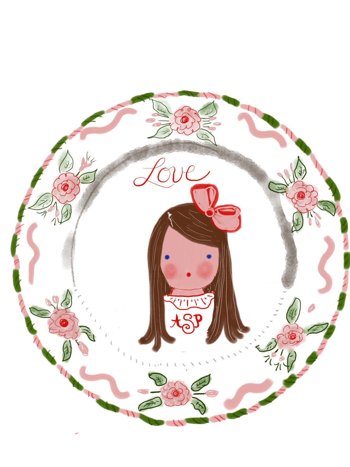 Sticker Gift Tags- Pink Bunnies - Premium  from Tricia Lowenfield Shop 