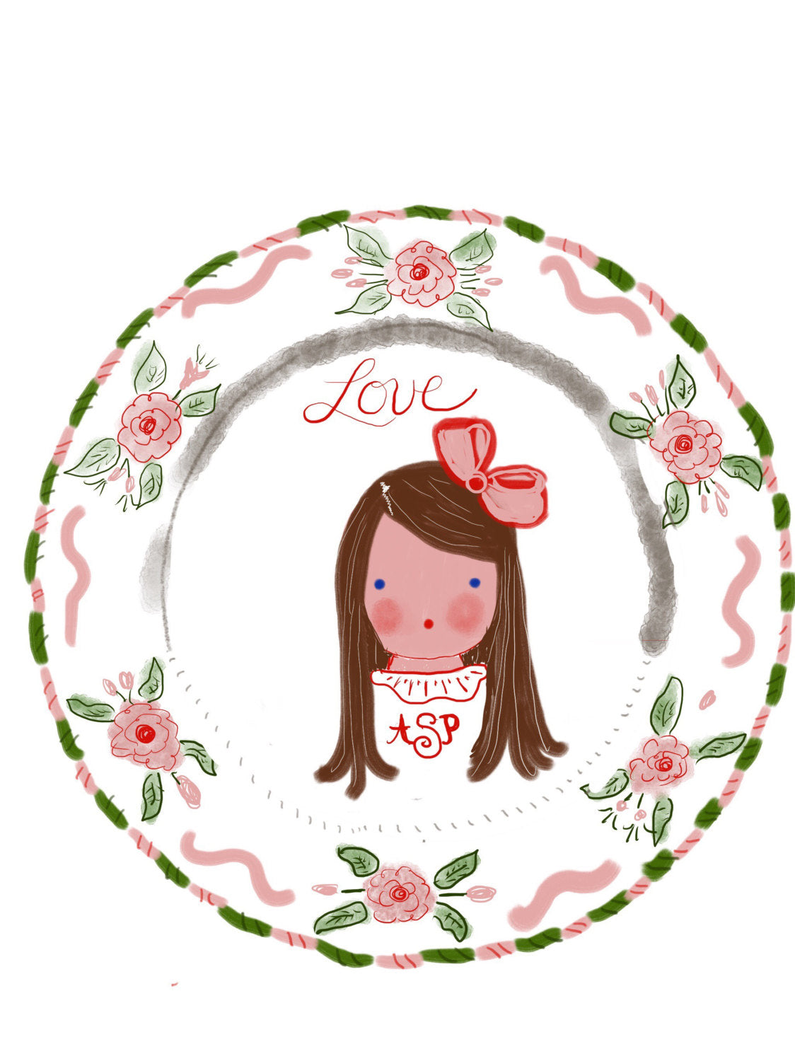 Multiple Children Sticker Gift Tags - Roses - Tricia Lowenfield Design
