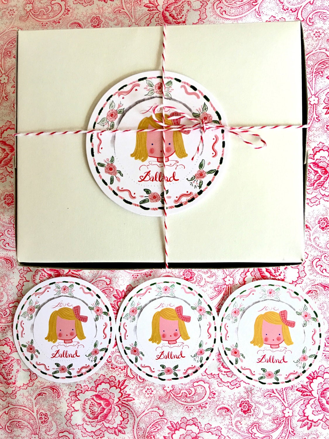 Multiple Children Sticker Gift Tags - Circus - Premium  from Tricia Lowenfield Shop 