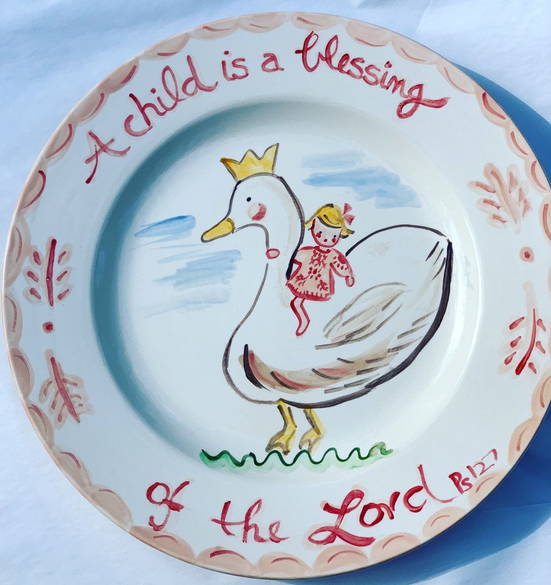 Child's Plate - Goose - Premium  from Tricia Lowenfield Shop 