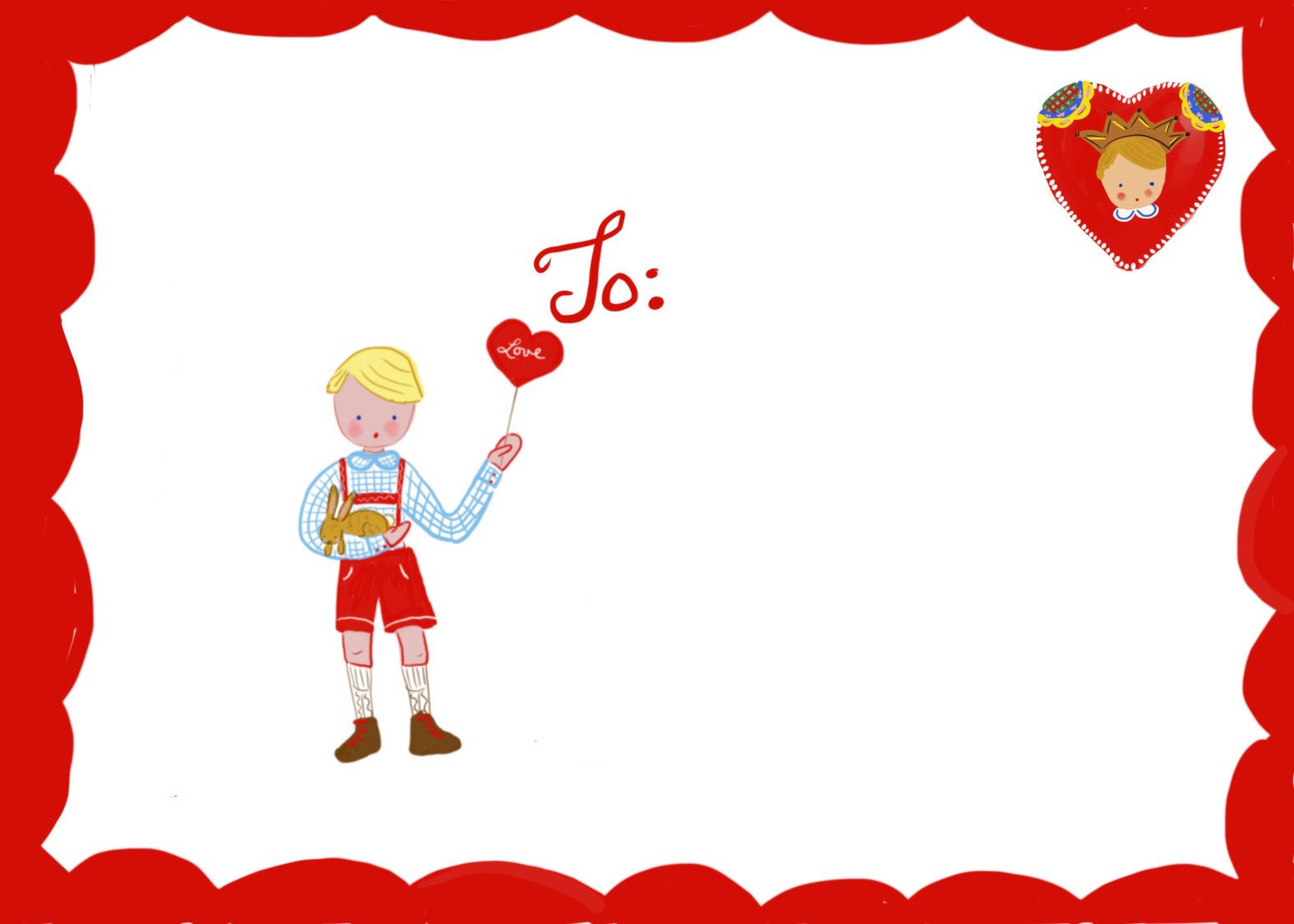 Valentine Cards - Boy with Sailor Shirt