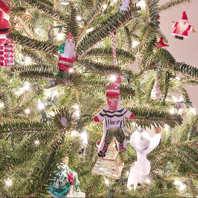 Christmas Boy Ornament - green - Tricia Lowenfield Design