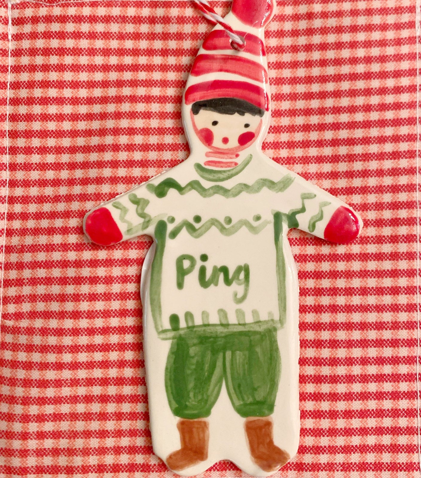 Christmas Boy Ornament - green