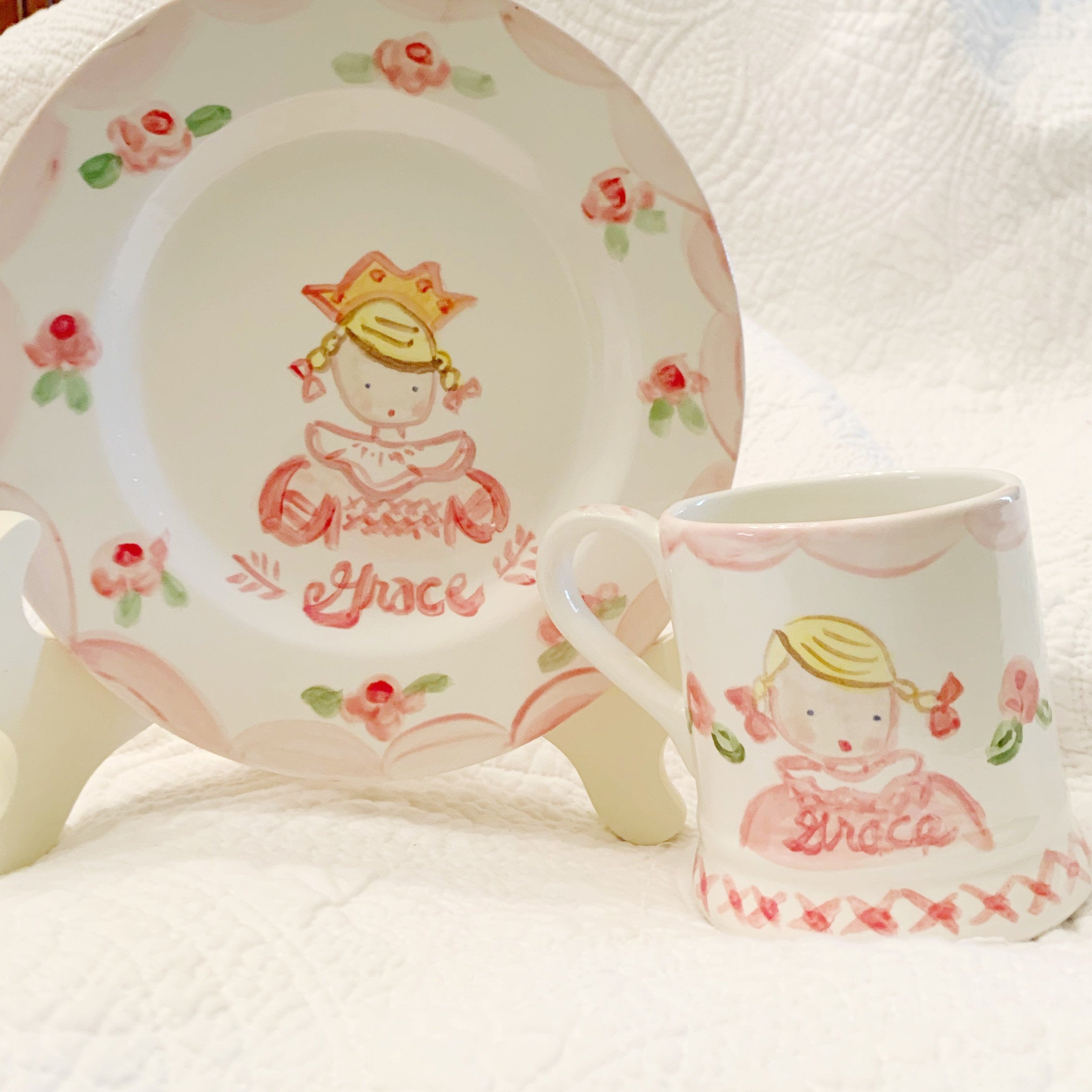 Children's Plate and Bowl Set, Personalized Plate SeT, Custom Children's Cup And Plate