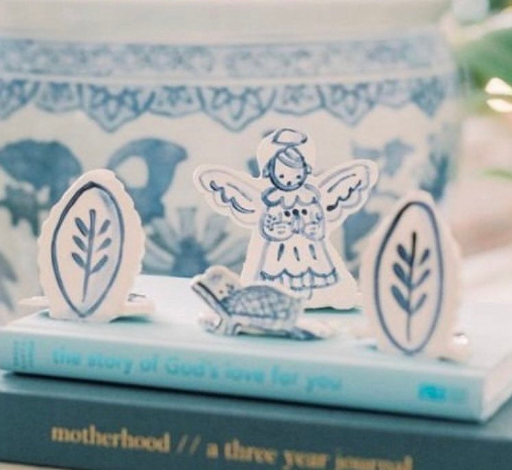 Tiny Blue and White Nativity - Premium  from Tricia Lowenfield Design 