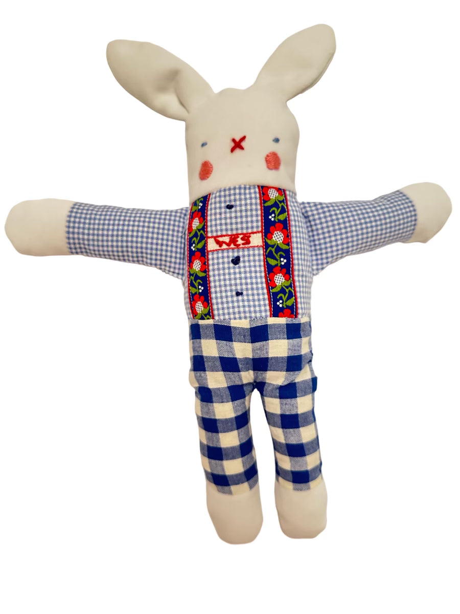 Personalized Bunny Doll - Boy (white) - Tricia Lowenfield Design