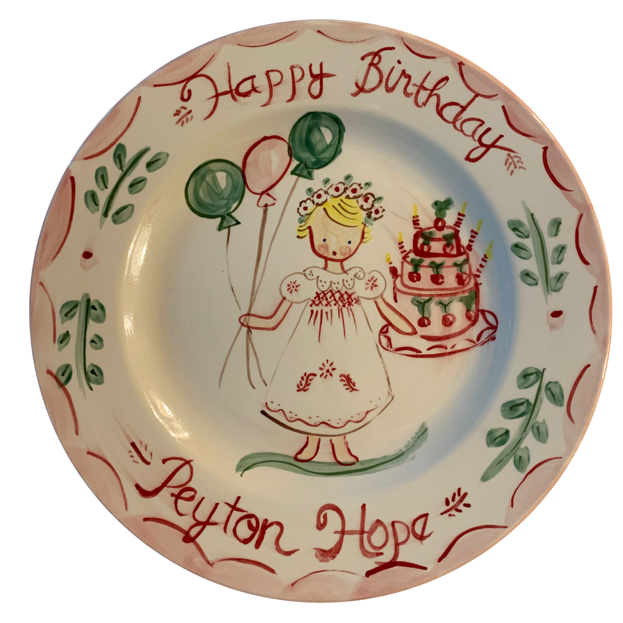 Peyton Birthday Plate - Premium  from Tricia Lowenfield Shop 